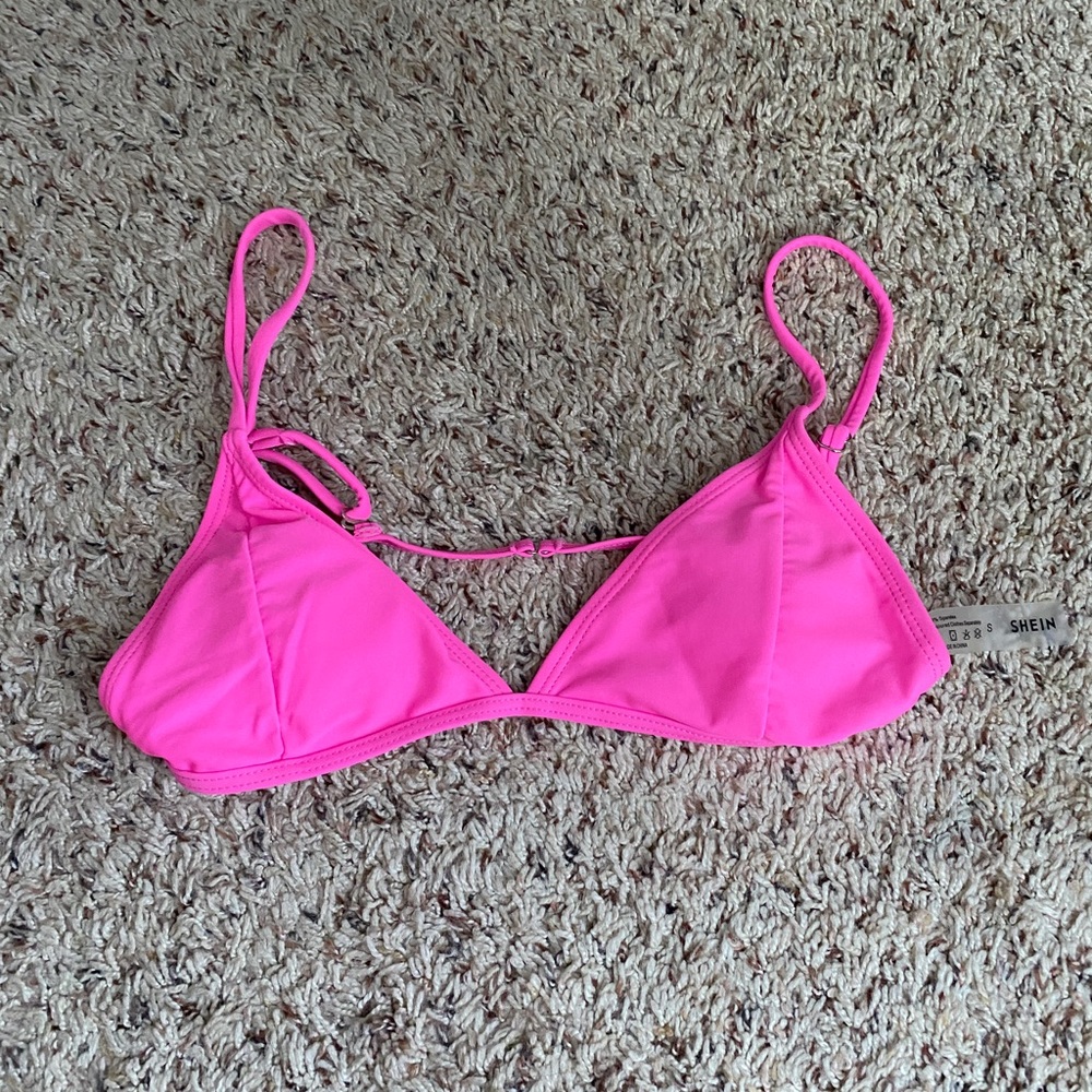 Buy 2, get 3rd free! - Shein hot pink bikini top